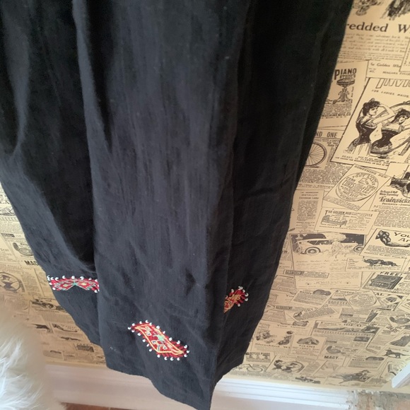 Madewell embroidered maxi black slit dress SZ Xs 2 - Picture 7 of 14